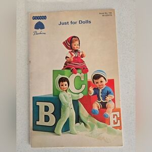Patons Beehive Just for Dolls Knitting Pattern Booklet 1960s Barbie and Baby